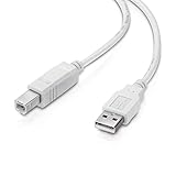 conecto USB 2.0 Kabel/Druckerkabel, USB A Stecker auf USB B Stecker, 480 MBit/s, weiß, 3,00m