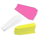 Gogogmee 300 Stück Teiliges Wetterfester Kunststoff Pflanzenstecker in Weiß Gelb UV beständige Garten Steckschilder zum Beschriften für Blumen Gemüse Kräuter Einfach zu Verwenden und