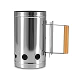 Blumixx Anzündkamin für Grillkohle – hochwertiger Grillanzünder aus echtem Stahl – robuster Metall Grillkohlezünder/Anzünder für Holzkohle & Briketts