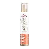 Wella Deluxe Traum Wellen & Locken Schaumfestiger – Haarschaum für mehr Sprungkraft und Definition – Schaumfestiger mit 5 fach Keratin Schutzkomplex – 200 ml