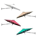 2,5 m langer LED-Wandschirm für den Außenbereich, robustes Aluminium, belüftet, verstellbare Neigung für Garten, Terrasse, Veranda, perfekt für Hinterhof, Schatten und Entspannung am Abend