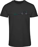 Fahrrad T-Shirt Herren : Ride The Line - Sport Tshirts Herren - Mountainbike Rennrad Shirt MTB (L)
