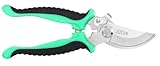 Jütze Gartenschere für Sträucher & Blumen,Rostfreie Edelstahl-Klinge, Leicht & Ergonomisch,Sicher mit Klingensperre,Beidhändig bedienbar,Länge 19cm