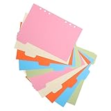 Healvian 10 Farbige Registerblätter aus Robustem Kunststoff mit Beschriftbaren Tabs A5 Trennblätter für Ringbücher Notizbücher und Büroplaner Zur Übersichtlichen Organisation