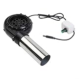 Drivstraw Tragbares USB-Grillgebläse mit einstellbarer Geschwindigkeit für Holzofen, Camping-Grillventilator und Kochen im Freien, Edelstahlk 5 V, 1 A mit 70 cm Kabel (einstellbare Geschwindigkeit