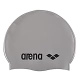 ARENA Classic Unisex Silikon-Badekappe, Schwimmkappe für Frauen und Männer, Badekappe mit Verstärktem Rand, Weiche und Strapazierfähige Schwimmkappe