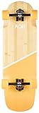 AOB Cruiser Longboard Komplett Board - perfekt für die Stadt - handlich und für Jede Altersklasse mit Kick Tail (Sunrise)