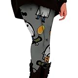 Halloween Leggings Damen Tights Elastische Strumpfhosen Kompressionsleggins Horror Druck Blickdichtehose Bedruckte Hose Stylische Aktivbekleidung Milchseide Bedruckte Hose, S-5XL