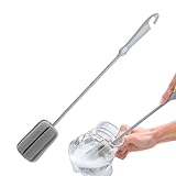 dzqad Babyflaschenreiniger,Flaschenreinigungsbürste mit langem Griff - Reinigungsbürste mit Schwammkopf und Aufhängungsdesign, Flaschenbürstenreiniger für Behälter mit schmalem Hals