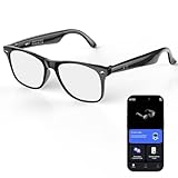 Marsyu Smart Glasses mit KI-Übersetzung Bluetooth Brille mit Blaulichtfilter Sprachsteuerung HiFi-Audio 163 Sprachen 7-Tage-Standby Intelligente Brille für Android/iOS, Smart Brille für Herren Damen