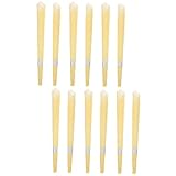 VALICLUD 12 Stück Aromastäbchen für Ohrenkerzen Duftkerzen zur Ohrreinigung und Natürliches Bienenwachs für Outdoor Arbeiten Tinnitus Linderung Hellgelb mit Bergamottduft