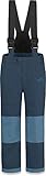 normani Kinder-Skihose mit abnehmbaren Hosenträgern Thermohose Winterhose Schneehose für Junge und Mädchen gefüttert - Wasserdicht: Wassersäule 11000 mm Winddicht Farbe Marine Größe XXL/170-176