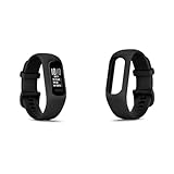 Garmin vivosmart 5, Large Replacement Band, Black vivosmart 5 Smart Health and Fitness Activity Tracker with Touchscreen, Black, Large