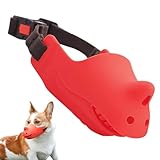 Sghtil Musso Daggi zur Verhinderung von Beißen, Maulkorb für Hunde, atmungsaktive Abdeckung aus Silikon für Wimpernbisse, bequem, kein Rindenbein, verstellbare Mundabdeckung verhindert das