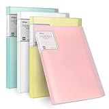 Sichtbuch A4 Präsentationsmappe mit Klarsichthüllen 30 Taschen, Aktendeckel Carpeta de Archivos Aufbewahrung für Präsentationen, Notenblätter für Schule Büro (4 Stück)