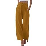 Angebote des Tages Heute Blitzangebote Damen Solide Farbe Freizeithosen Gummiband Gürtel Taille Seitentaschen Hosen Gerade Beine Damenhose mit und elastischem Bund Gutschein 30 Euro Geburtstag