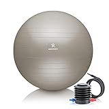 BODYMATE Gymnastikball Sitzball Trainingsball mit GRATIS E-Book inkl. Luft-Pumpe, Ball für Fitness, Yoga, Gymnastik, Core Training, für starken Rücken als Büro-Stuhl Cotton Bloom 65cm