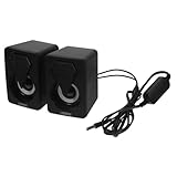 NUOBESTY 1 Paar Computer-Audio Kompakt winzig tragbarer Lautsprecher stylischer Lautsprecher mit Computer-USB-Lautsprecher Kleiner Lautsprecher Bürosprecher Technische Kunststoffe Schwarz