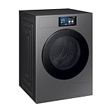 Samsung WF90F09C4SU2 Bespoke AI Waschmaschine, 9 kg, EEK: A (-55%), 7 Zoll Touch-Display, SmartThings Energy Mode, AI Home & AI Wash, Ecobubble, SuperSpeed 39 Min. Waschprogramm, Dark Steel