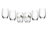 Gerlach 1760 Gläser Set 6 Teilig 450 ml Trinkgläser Wassergläser Spülmaschinenfest Glas Universalgläser Saftgläser Transparent Flo