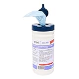 10 Stück Hygoclean Desinfektionstuch alkoholfrei | PP, 200 Stück, blau, L: 20cm, B: 20cm, Spenderdose, Schnell-Desinfektionstücher in Spenderdose, Reinigungstücher