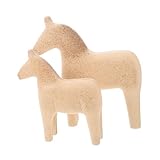 CIMAXIC 2 Stk Trojaner Rau Spielzeugfigur Spielzeugpferde Hobbypferd Pferdeball Pferdefigur Pferdespielzeug Pferdestatue Ornament Schulhandwerksprojektmodell Hölzern Brown