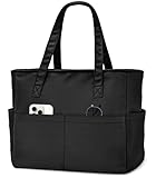 oscaurt Tote Bag Shopper Tasche Damen Laptoptasche Wasserdicht Arbeitstasche Damen mit 17 Zoll Laptopfach Faltbar Handtasche Strandtasche Sporttasche für Frauen