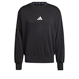 Adidas Men's Essentials FEELCOZY Fleece Sweatshirt, Black/White, XL