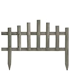 ZEYUAN Rasenkanten 10 STK Beetumrandungen, Beeteinfassung, Grabumrandung, Zaun Garten, Beetzaun, Beetabgrenzung, Tannenholz 4,4 m