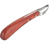 VICASKY Manganlegierter Hufschneider mit Ergonomischem Pfirsichholzgriff Kompakter Hufkratzer für Pferdepflege Präziser Huftrimmer zur Hufrandkorrektur und Reinigung Robustes Farrier