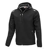 Nitras MOTION TEX LIGHT 7195 Windbreaker für die Arbeit & Freizeit - Regen- & Softshelljacke in schwarz 4XL