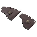 HOODANCOS 2 Stück Teiliges Lederschutzhüllen Campingbeile Robuste Axtscheide aus Dickem Leder Tragbarer Handschutz für Outdoor Praktischer Gürtelhalter Sicherer Schutz vor Zufällige Farbe