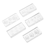 MERRYHAPY 5 Stück Teiliges Silikon Nagelformen Wiederverwendbar Weiche Blumen Nagel Art Gießform DIY Maniküre Dekoration Geeignet für Resin und Kreative Nagelkunst