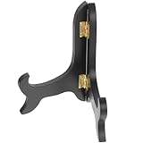 Mikikit Holz Staffeleiständer 5 Zoll Tellerständer mit Verbreiterter Basis Stabiler Bilderrahmenhalter für Zuhause Büro und Restaurant Leichter Dekorativer Präsentationsständer