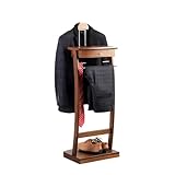 Stummer Diener aus Massiv Holz Stummer Diener in Holz Herrendiener Stummer Diener Herrendiener Stummer Diener Kleiderständer mit Hosenständer, Tablett, Schublade, für Schlafzimmer