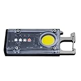 Thewasc Tragbares Schlüsselanhänger-Arbeitsleuchte, 500 lm, USB-aufladbar, Campinglampe, LED-Taschenlampe mit Flaschenöffner, LED-Taschenlampe