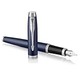 Parker IM Füller | Matte Blue | Füllfederhalter mit feiner Feder und blauer Tinte | Geschenkbox