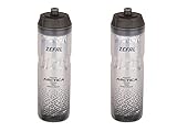 ZEFAL Pack Arctica 75 - Doppelpack 750 ML Fahrradtrinkflaschen - Isothermische Fahrradflasche - Geruchlos und wasserdicht - BPA-freie Sportflasche - Silber/Schwarz