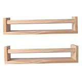 Freiwncr Schwimmende Regale Holz 2pcs Kindergarten Wandmontage Bücherregal 16, 5 Zoll Natures Holzbuchregal Organisator für Kinder Kindergarten Dekor Hold Books, Spielzeug Display