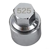 Zilimontt 3D0698137 Edelstahl 525 Anti-Diebstahl-Radschloss-Schraubenbolzenadapter für Sitz, kompatibel mit Schraubenentfernungswerkzeugen und Naben
