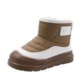 Winterschuhe Kinder, Wasserdicht Schneestiefel Gefüttert, Winterstiefel mit Innenreißverschluss, Warm Rutschfest Ankle Boots, Winter Stiefeletten, Bequem Kinderstiefel Mädchen Jungen Halbschuhe