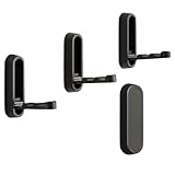Klappbar Kleiderhaken Schwarz,Die garderobenhaken einzeln verfügt über ein einzigartiges, um 90° faltbares Design. Schlankes Profil und einklappbare Wandhaken