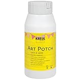 KREUL 49253 - Art Potch Lack und Leim, transparent, 750 ml, Serviettentechnik- und Dekokleber auf Wasserbasis, für Holz, Keramik, Stein und Karton