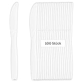 LINARIO® Mehrwegmesser aus Maisstärke - umweltfreundliche und nachhaltige Messer - 18cm - 100 Stück (4x25)