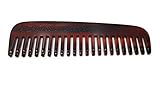 Strähnenboy - Taschenkamm handgemacht 11 cm grobe Zahnung havanna-braun Lockenkamm Strähnenkamm Afrokamm Bartkamm (11 TK)