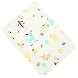 UPKOCH Wickelauflage 50X70cm aus Baumwolle mit Cartoon Muster Waschbare Urinalmatte für Kleinkinderbett und Wickeltisch