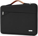 TECOOL 15,6 Zoll Laptoptasche Hülle Tasche für 15-15,6'' Lenovo Thinkpad Ideapad HP Dell Acer ASUS Samsung Chromebook Laptop Wasserdicht Notebooktasche Stoßfestes Schutzhülle, Schwarz