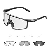 SCVCN Photochromatische Selbsttönend Fahrradbrille für Herren Damen Klar Rennrad Brille MTB Sportbrille Radbrille UV400 Sportsonnenbrille Radsport Radfahren