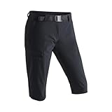 Maier Sports Inara Slim 3/4, Damen Wanderhose, Wasserabweisende Dreiviertelhose für Trekking und Hiking, Enganliegender Schnitt, PFC-frei, mSTRETCH pro 4 & Dryprotec, Schwarz, 38 (W29/L31)