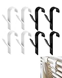 TPZORJX 8 Stück Haken Rundheizkörper,Handtuchhalter Heizkörper,Runder Heizkörper,Handtuchheizkörper, Mehrzweckhaken,Haken Heizung Badheizkörper für Alle Standard Heizkörper(Weiß,Schwarz)